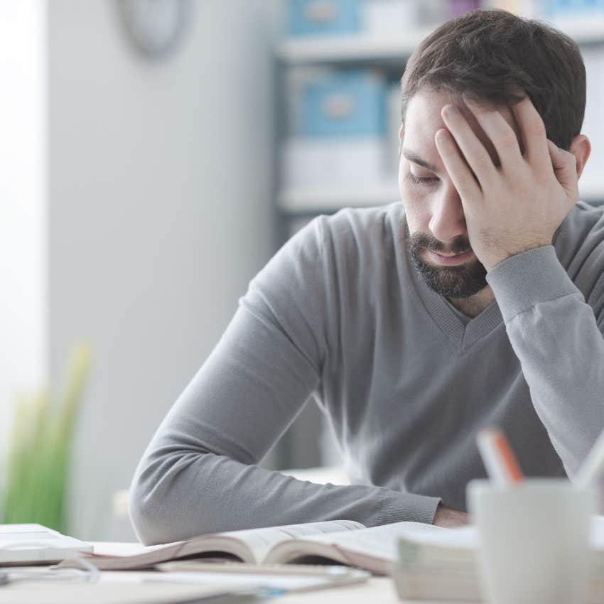 exhausted gen x man