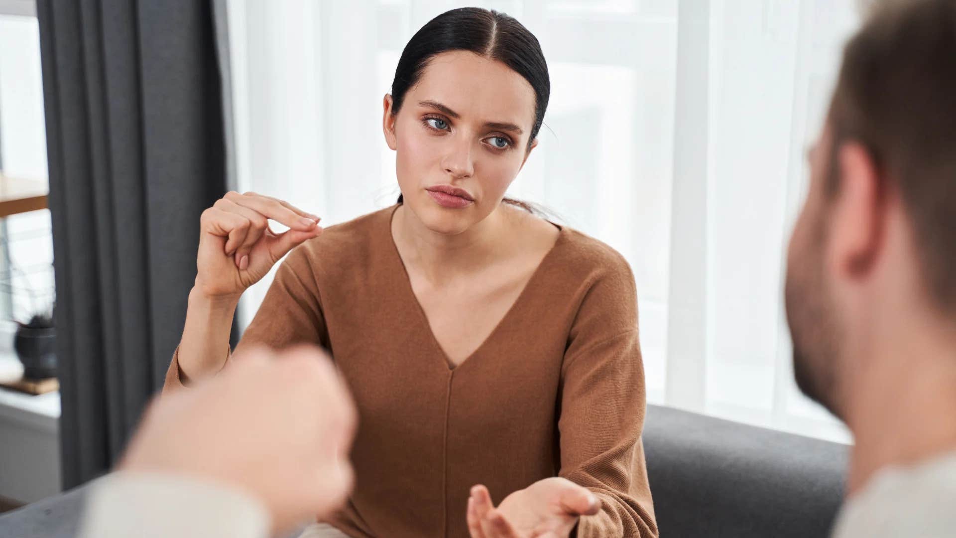 woman telling man maybe we're just too different