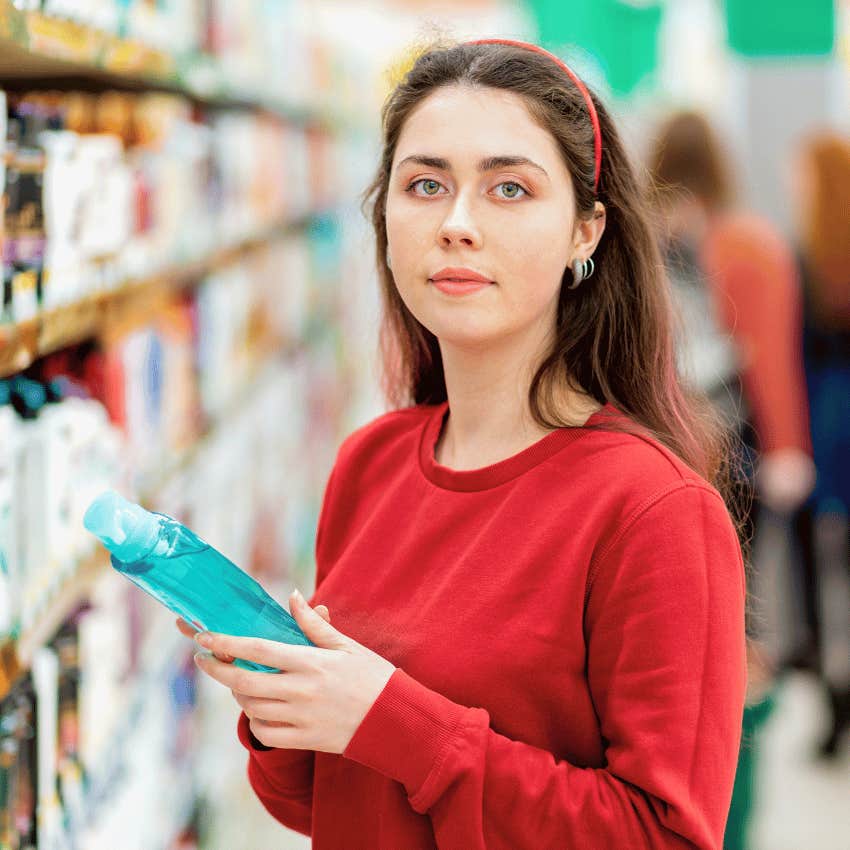 woman shopping following beauty trends