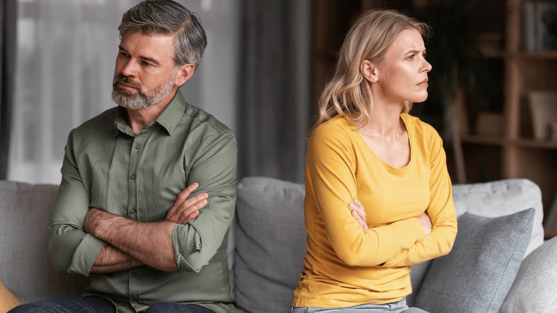 woman telling man i don't care