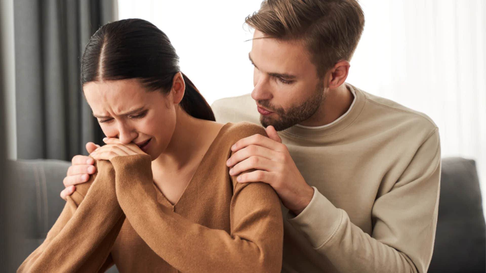 man asking woman why are you always so emotional