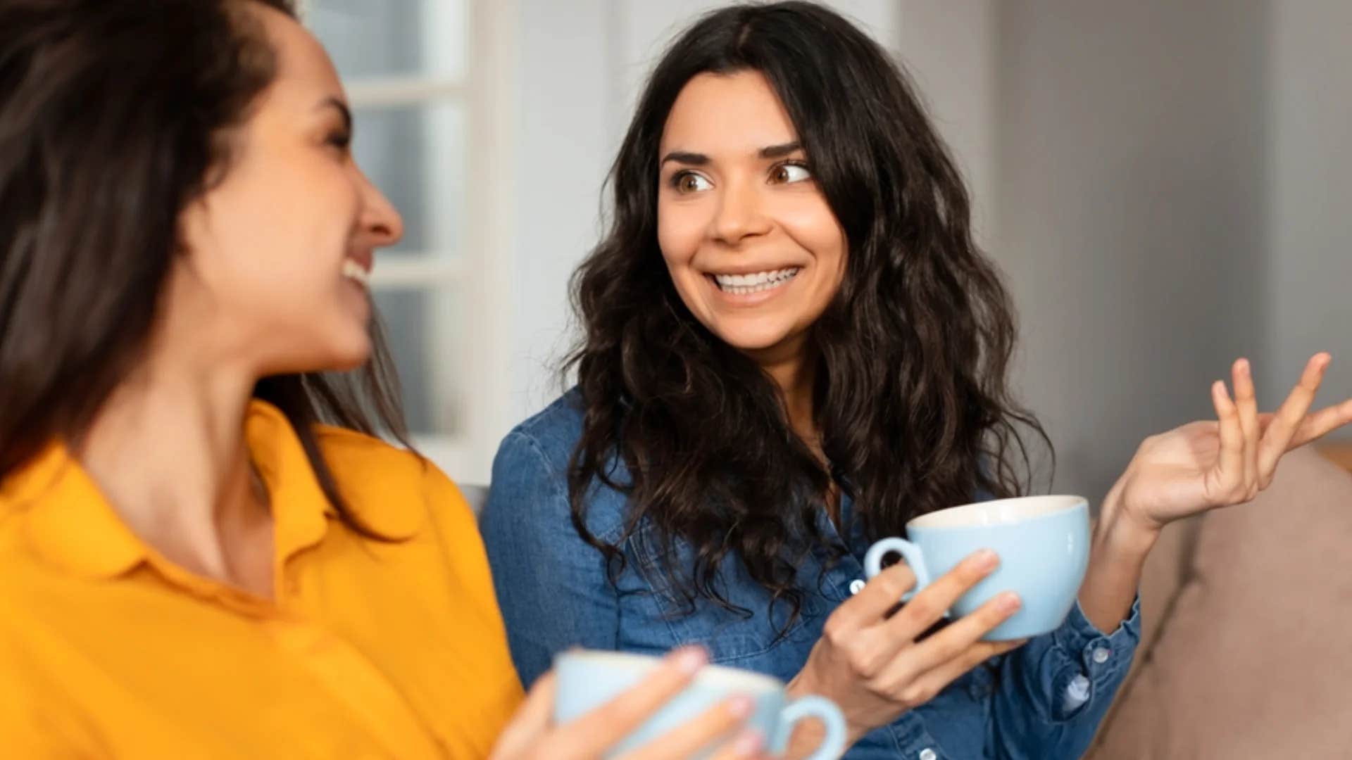 woman saying i didn't expect to see you here