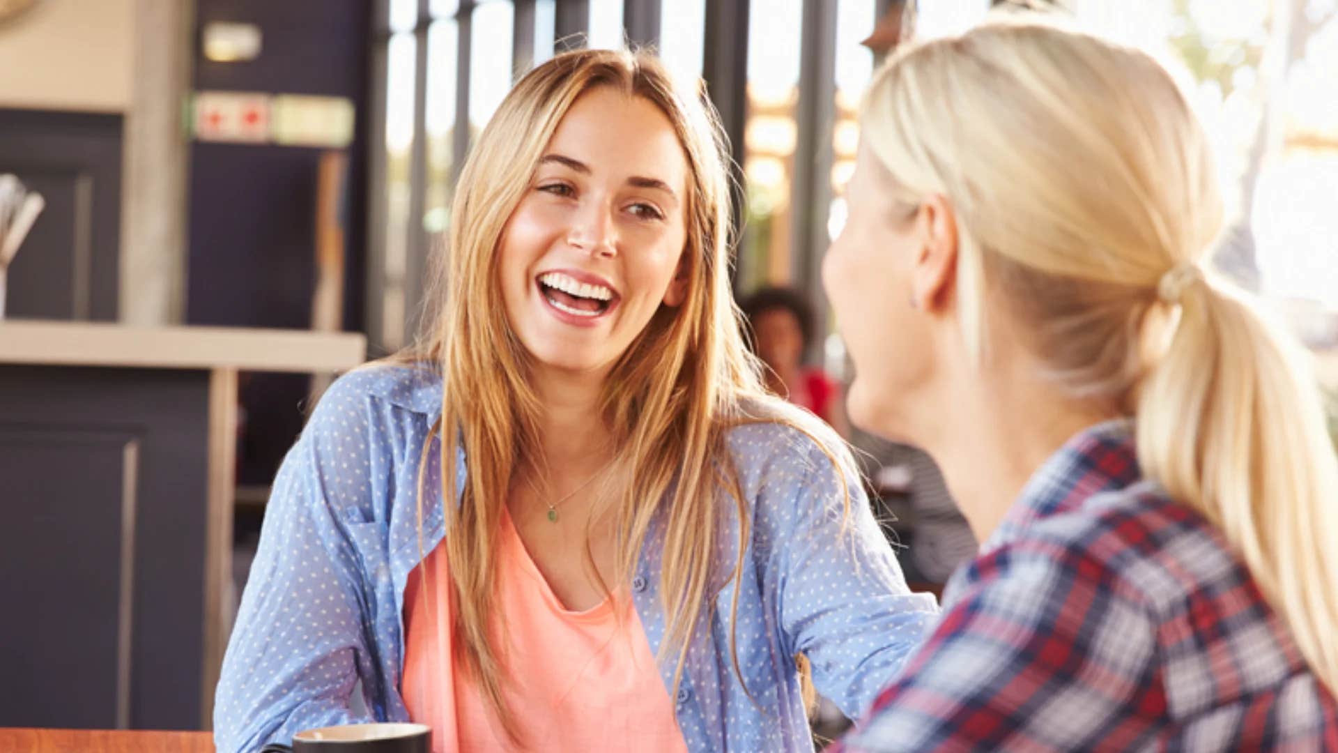 fake woman telling friend i'm just trying to help