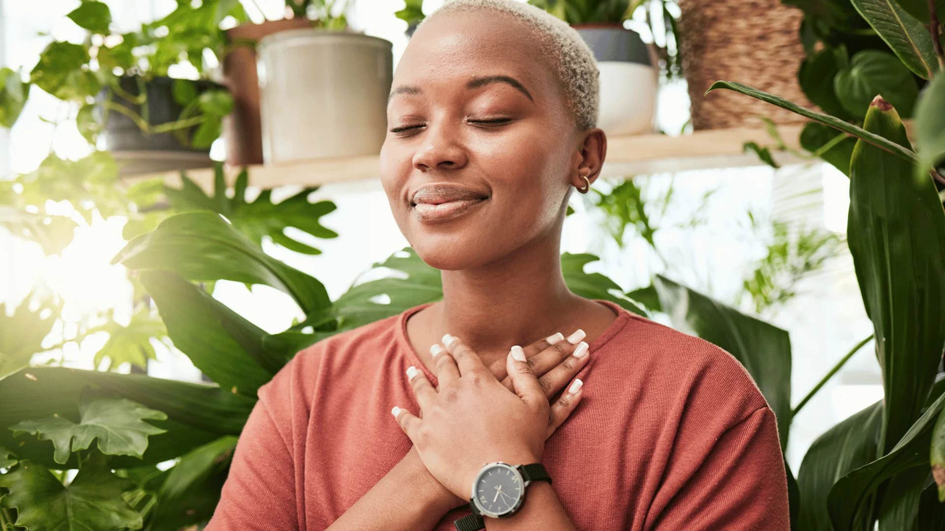 woman believing that she can take care of herself