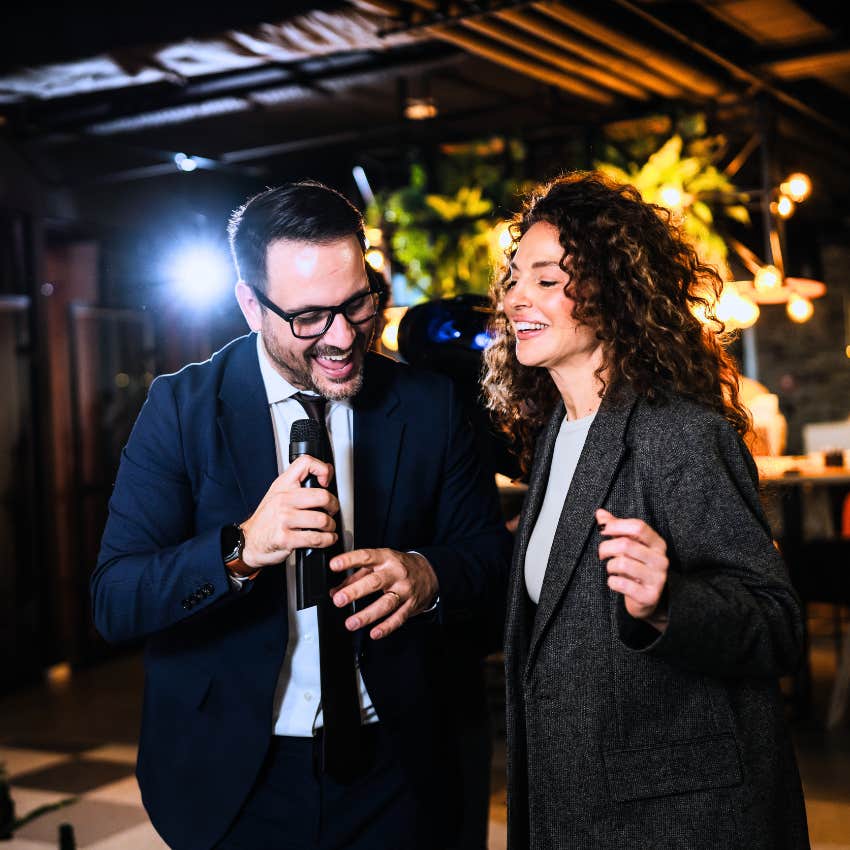 workers showing up at after-hours social in the office