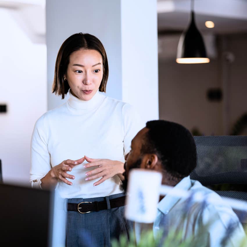 woman asking colleague do you need a simpler explanation in a not nice way