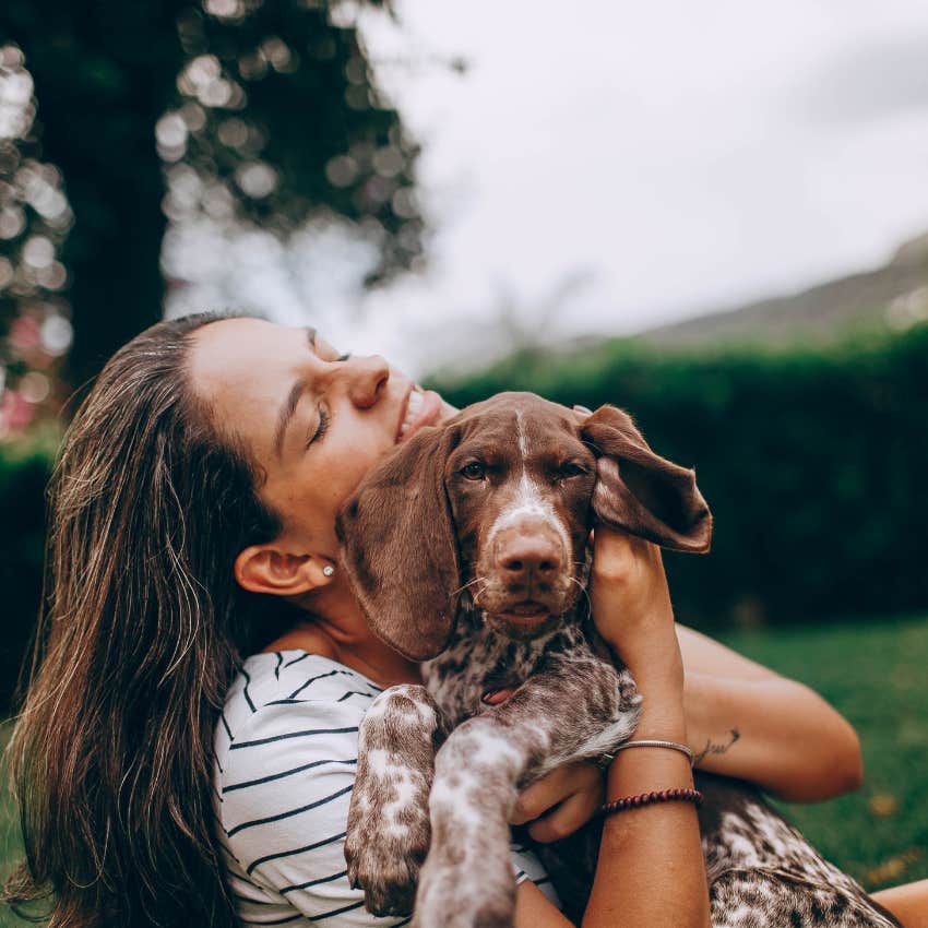 woman who hopes she'll accept herself if an animal does first