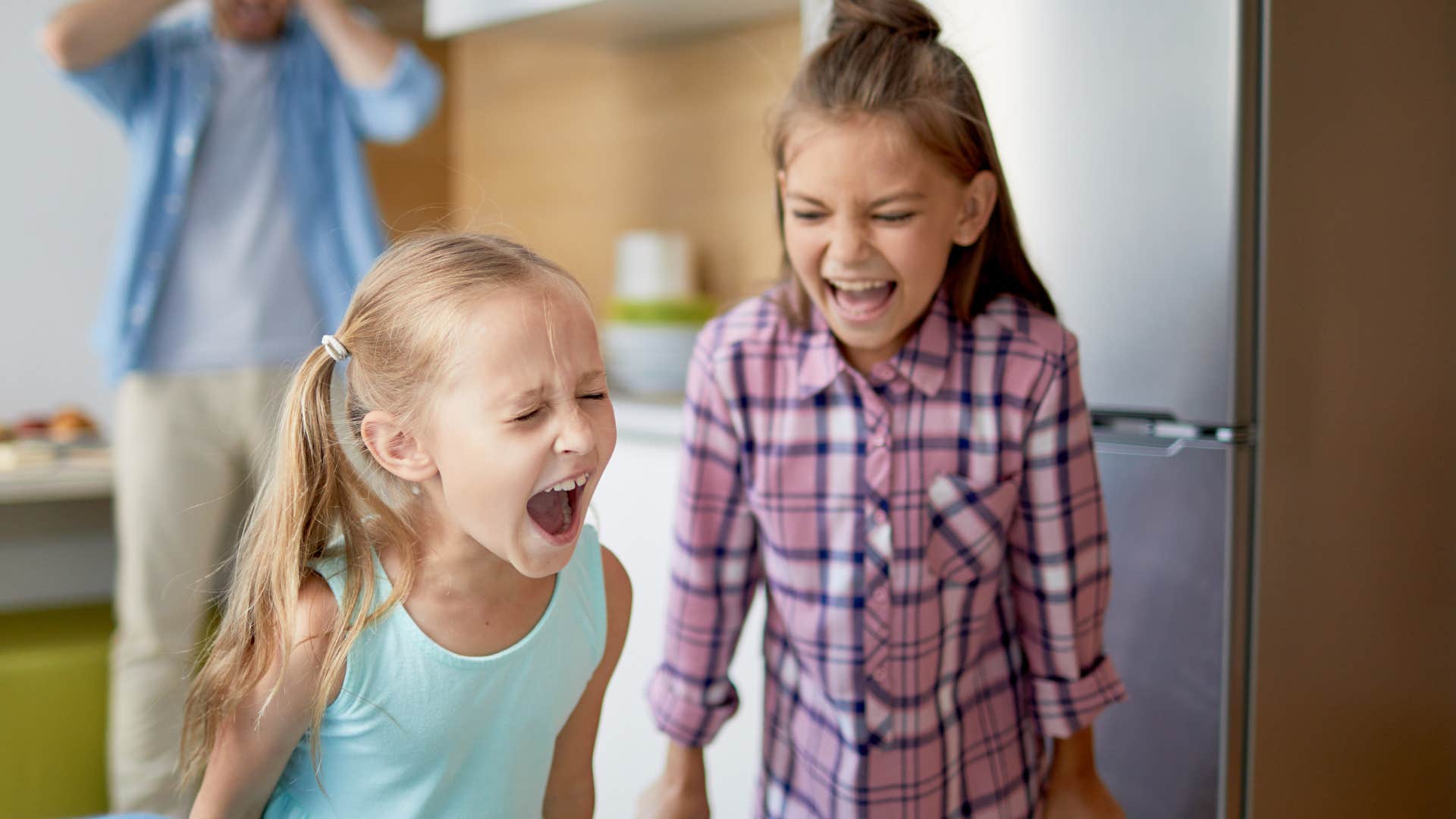 little girls being loud