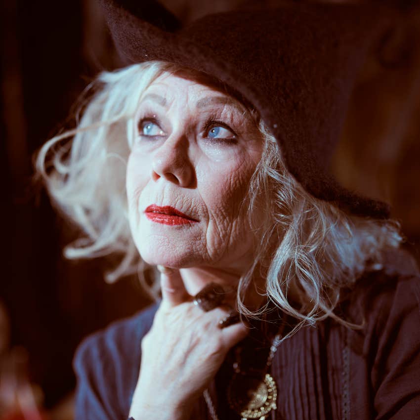 boomer woman in a Halloween costume