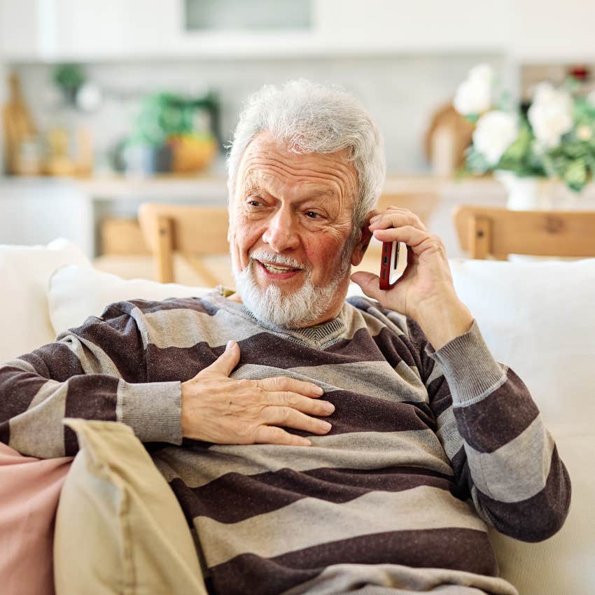 boomer man on the phone