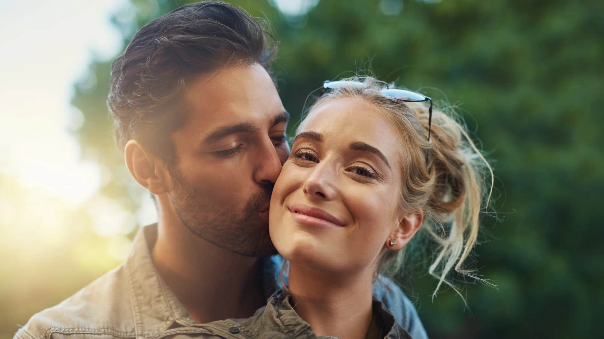man who isn't actually happy with woman saying you're the only person i could ever love