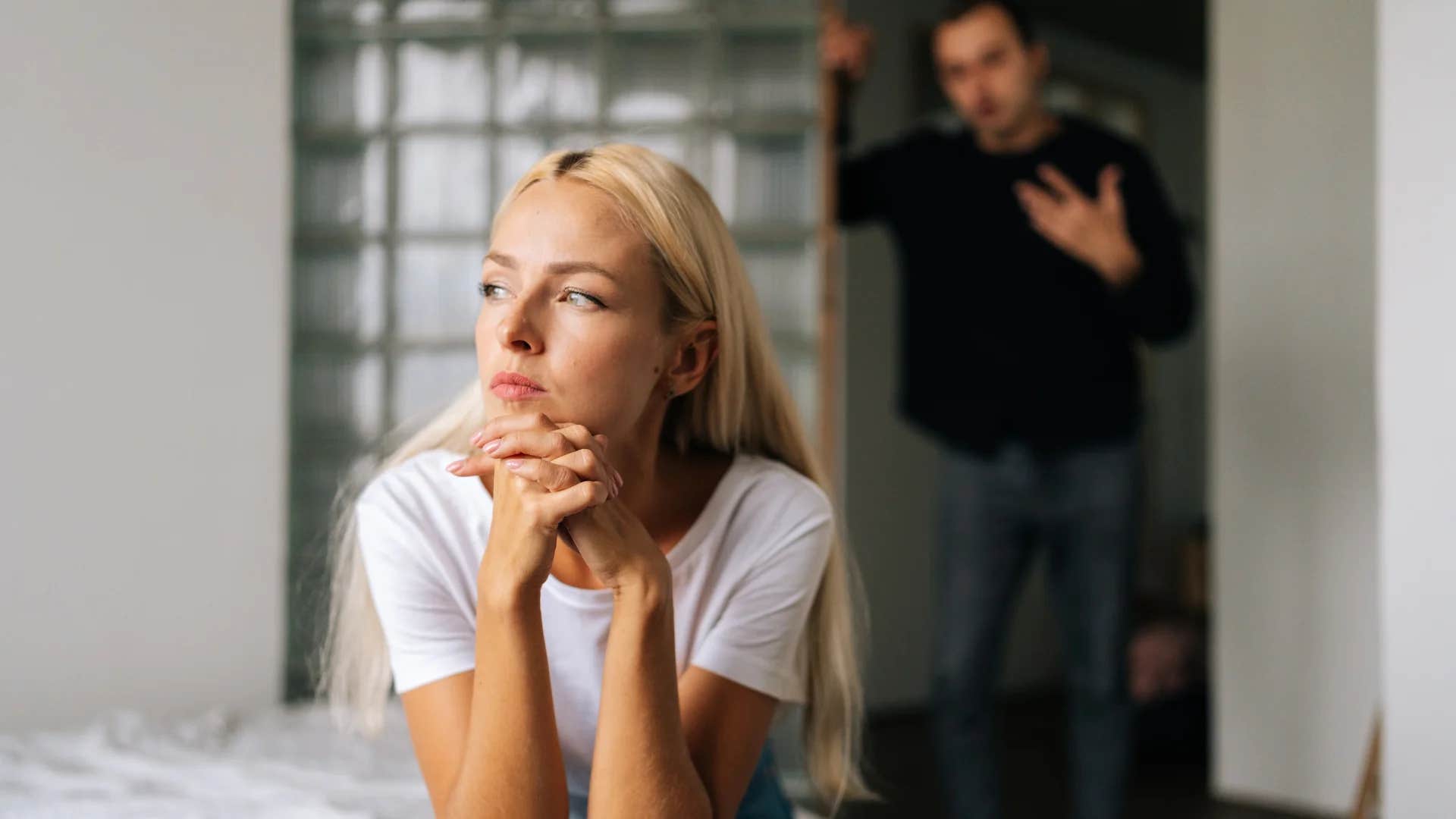 deeply selfish man telling woman that's just how i am