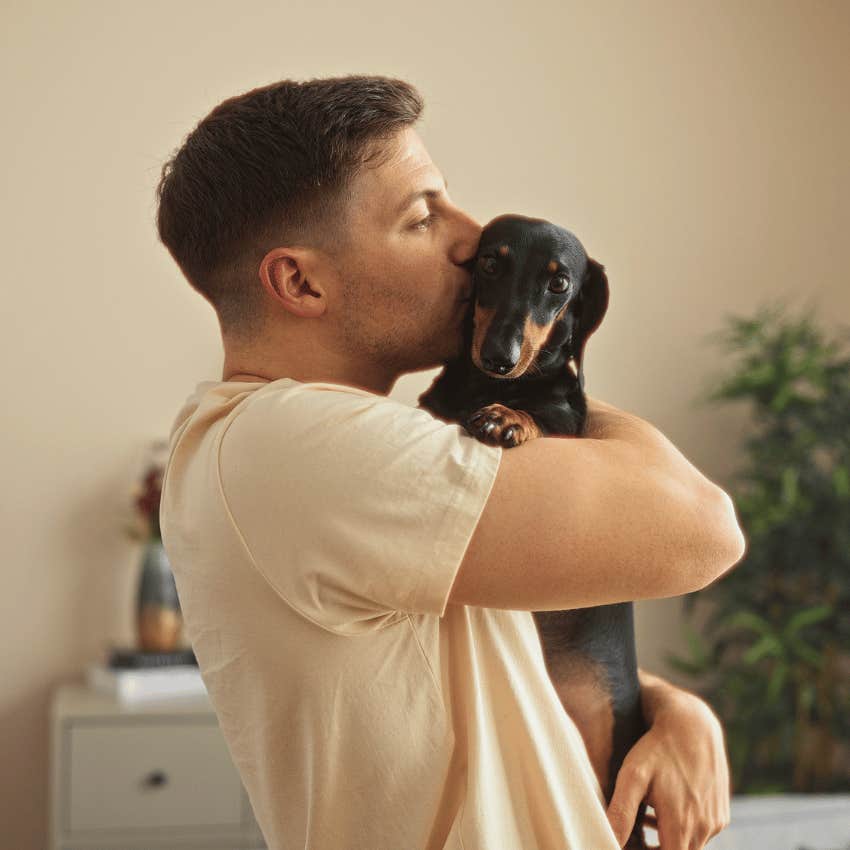 dog mirroring his owner's emotions