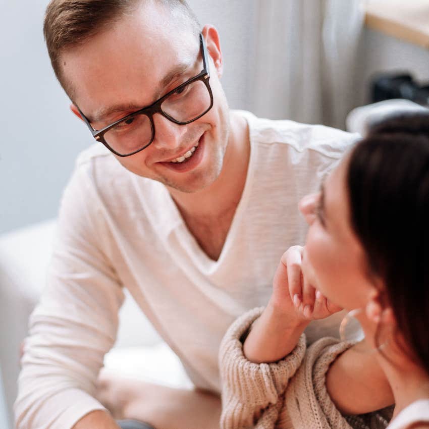 good man not giving into gossip his partner is telling him