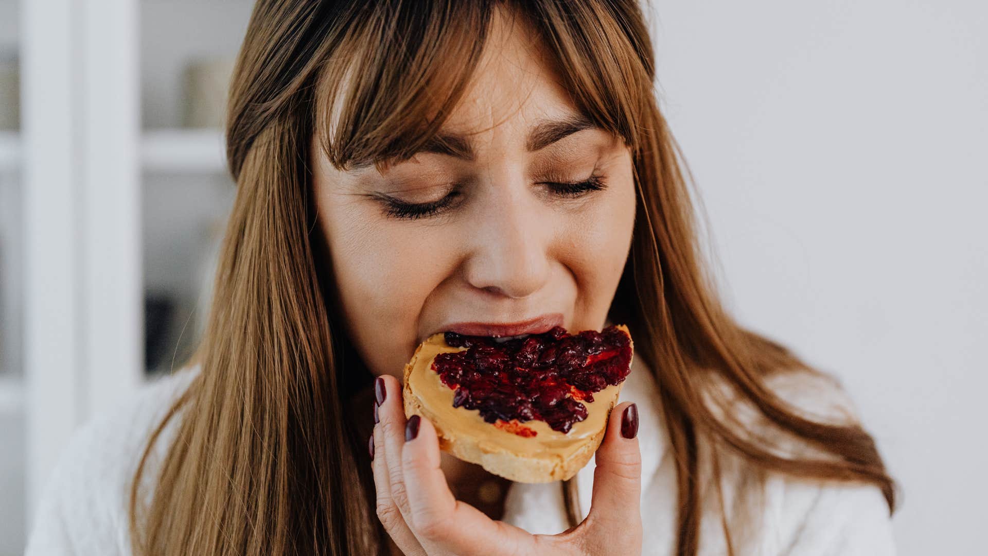Gen X woman eating the same thing she eats every day