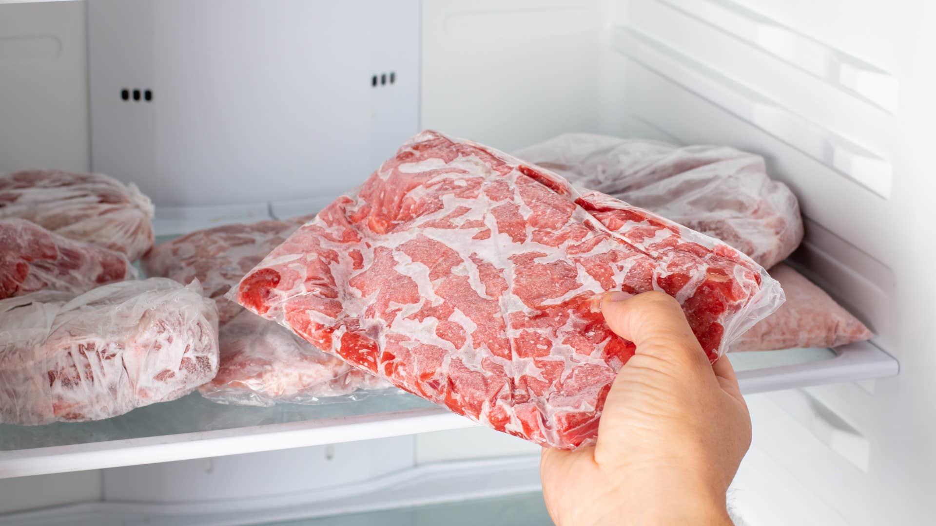 gen x woman freezing meat
