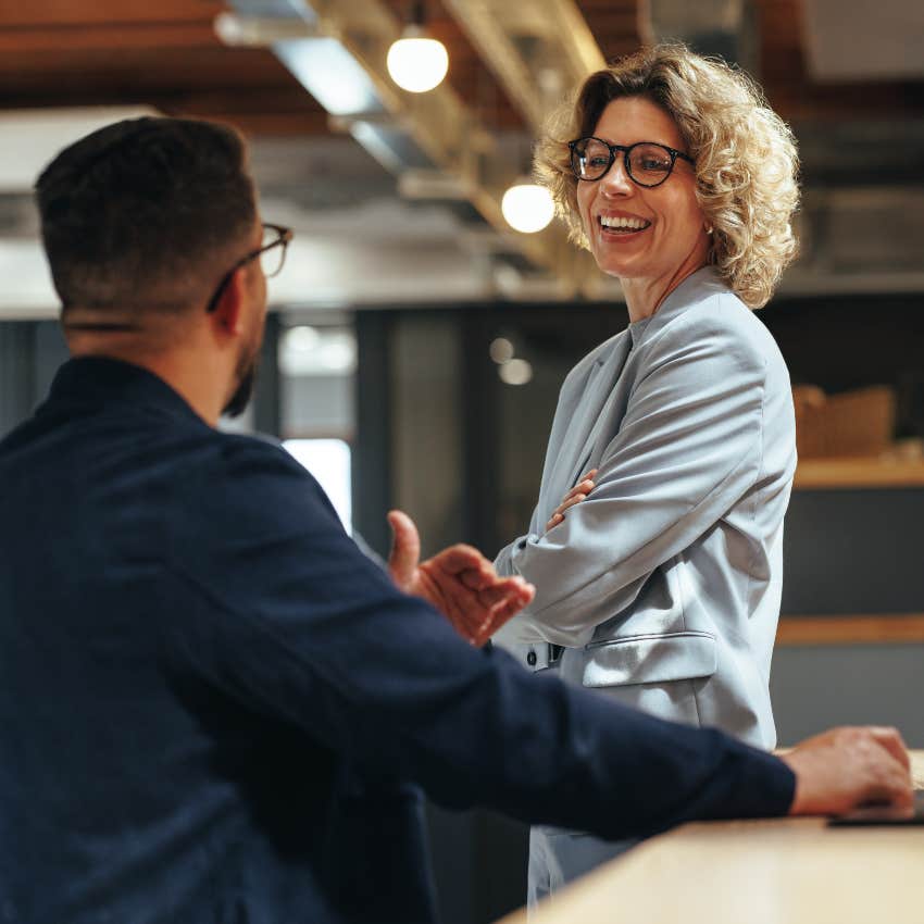 Gen X woman having a workplace conversation