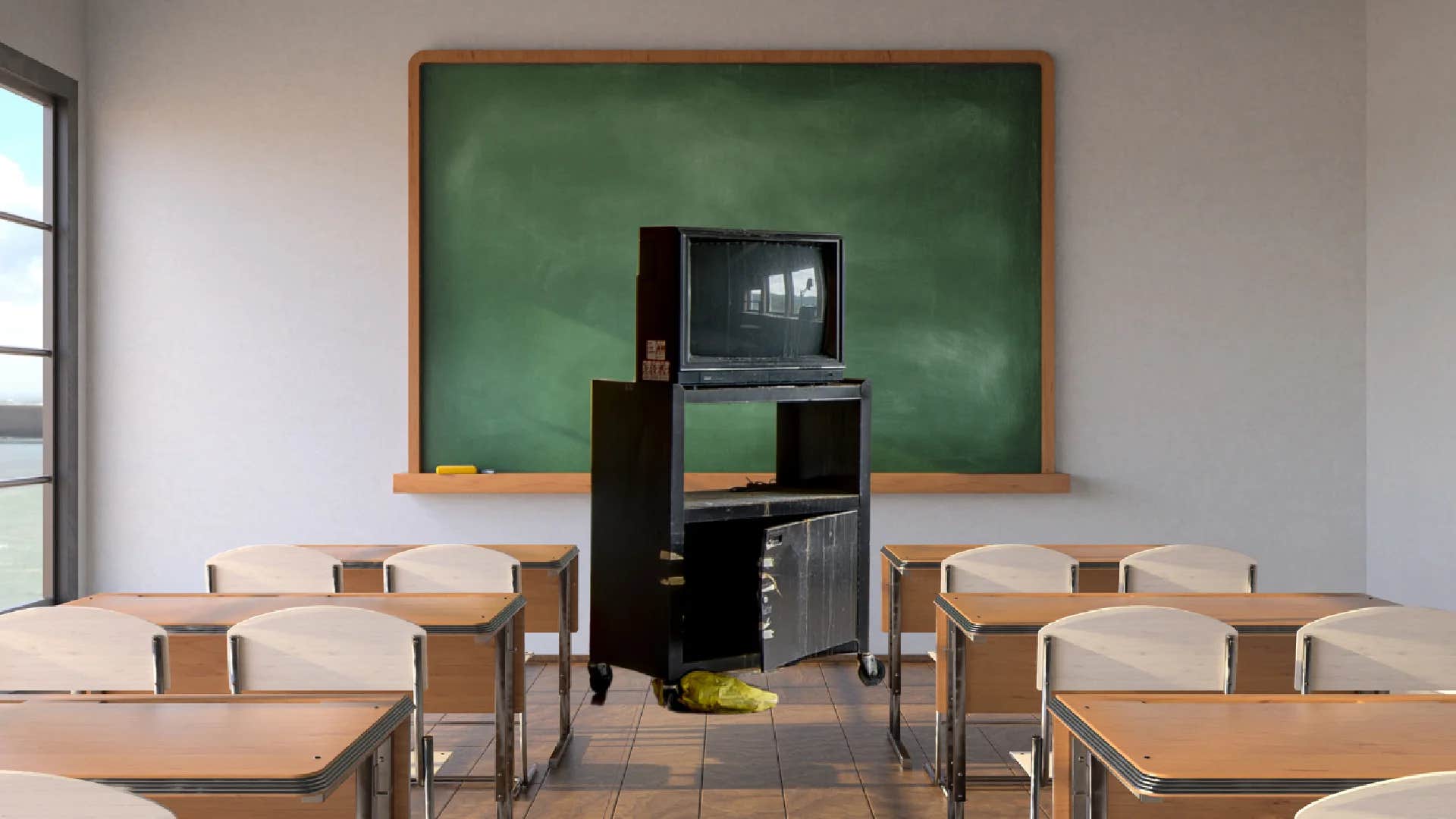 av cart with tv and vcr making childhood feel magical