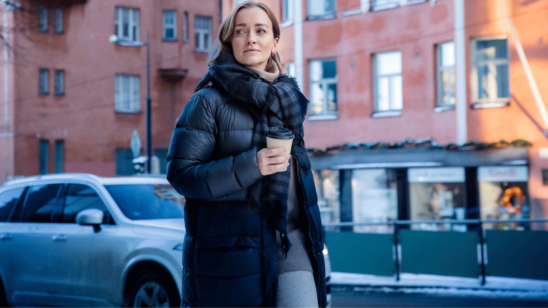 woman walking around without gps