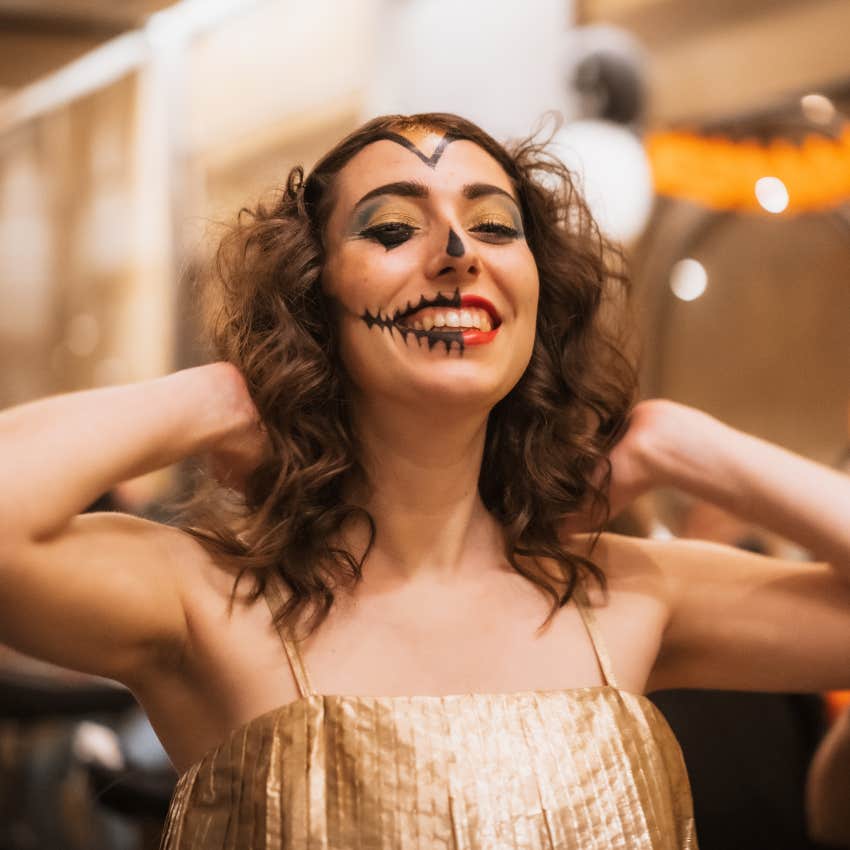 gen z girl in an appropriate Halloween costume