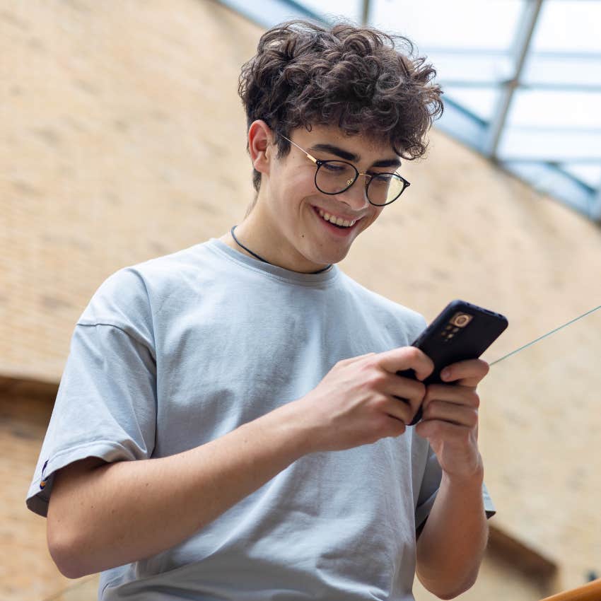 gen z man on the phone