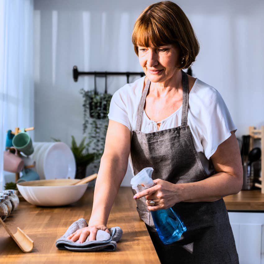 Boomer dedicated deep cleaning her home 