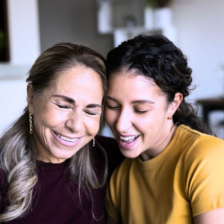 Gen X mom happy with her grown daughter who is self-reliant