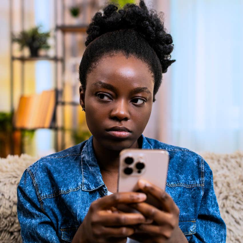 Millennial woman irritated by generational battles and cringe culture.