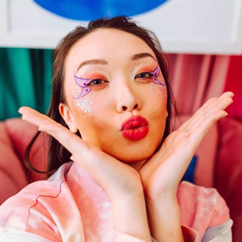 gen Z young woman being true to her silly self