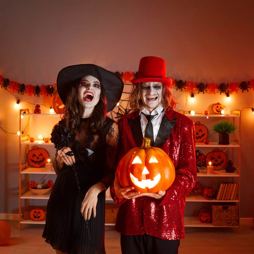 gen z couple loves spooky season and think everyone should trick-or-treat