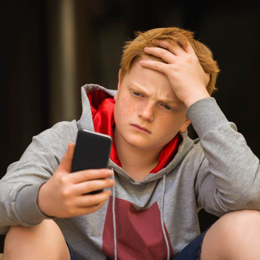 boy being bullied online