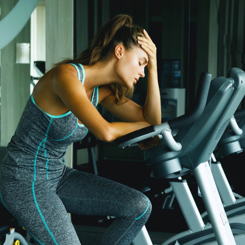 millennial doing what she thinks counts as exercise