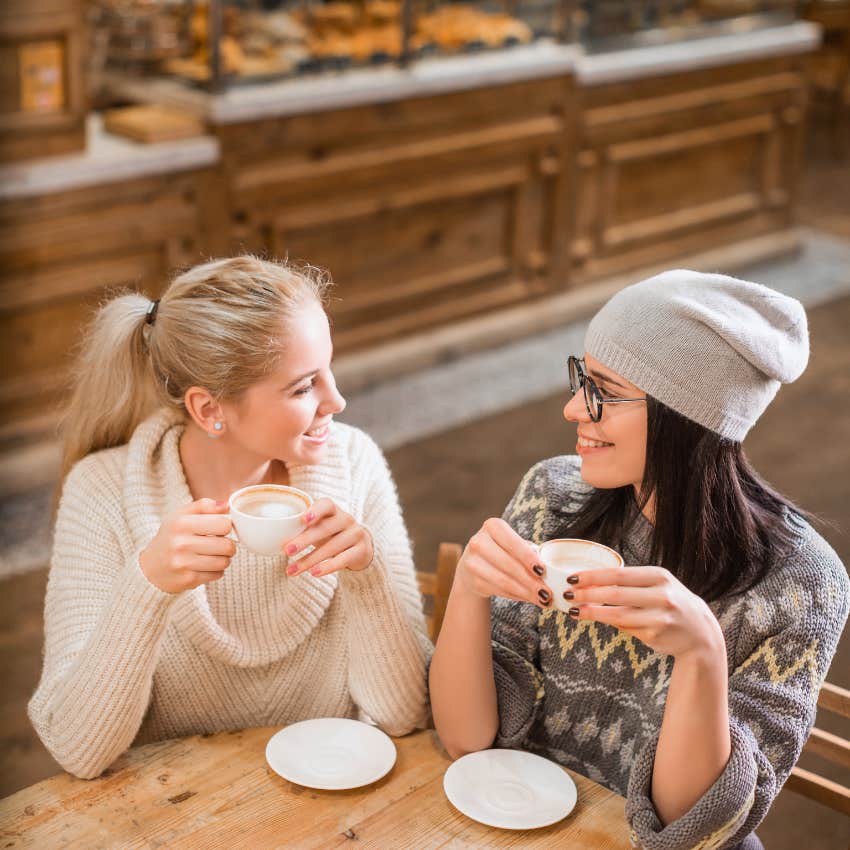 gen z women showing good manners