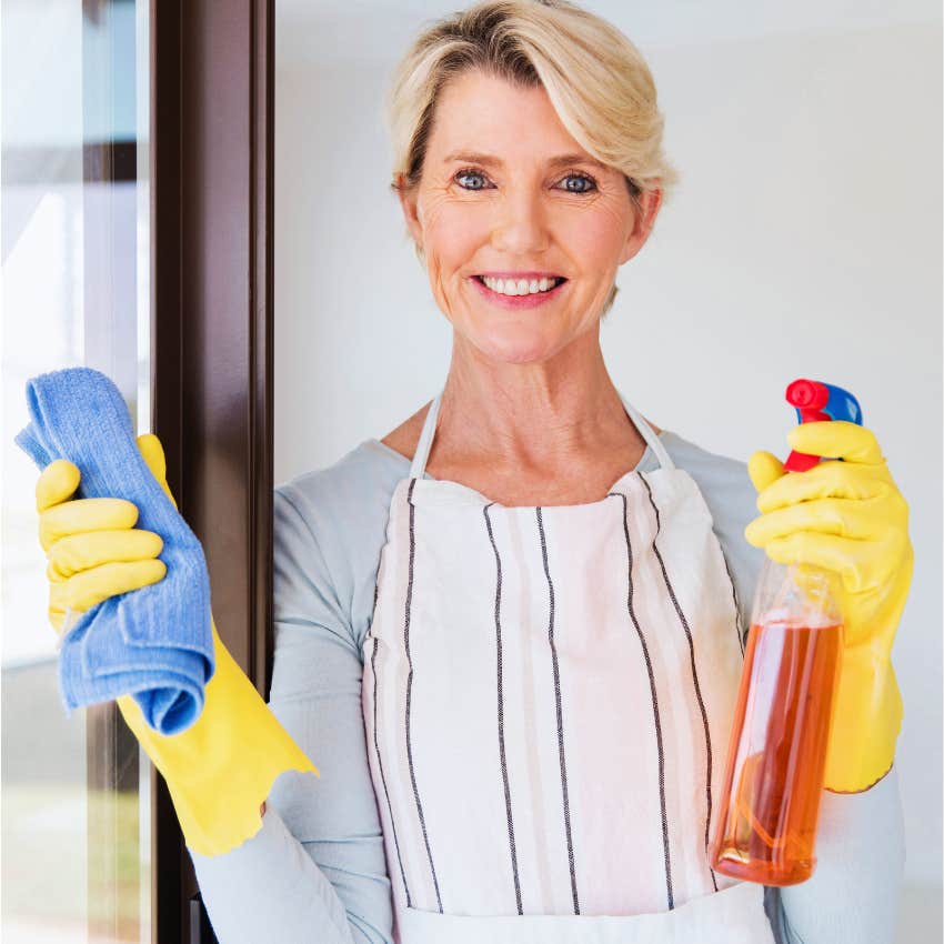 gen x woman helping around the house