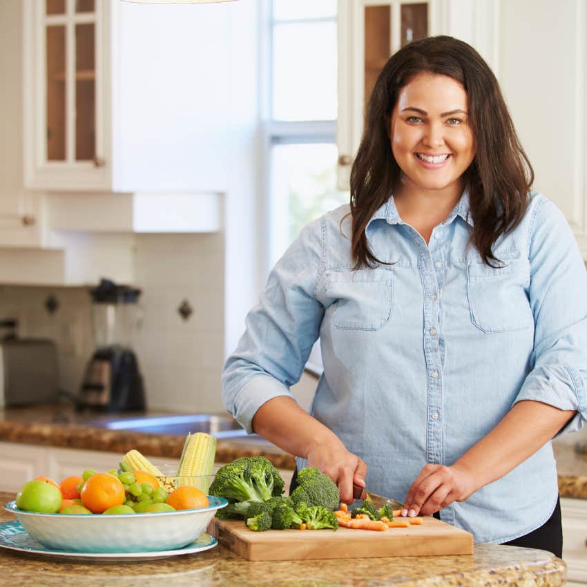 gen x woman making a home-cooked meal