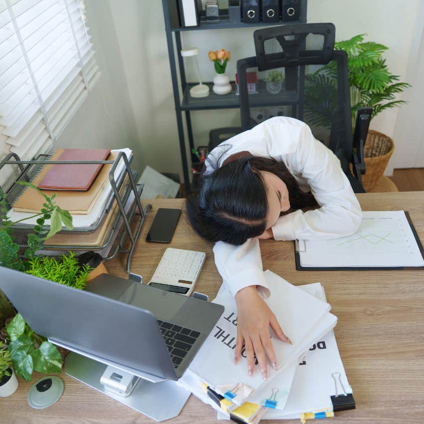 busy millennial woman