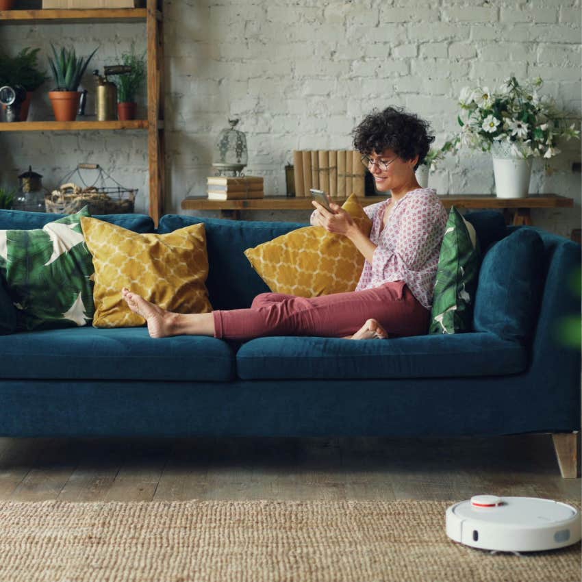 gen z person spending their day off at home relaxing