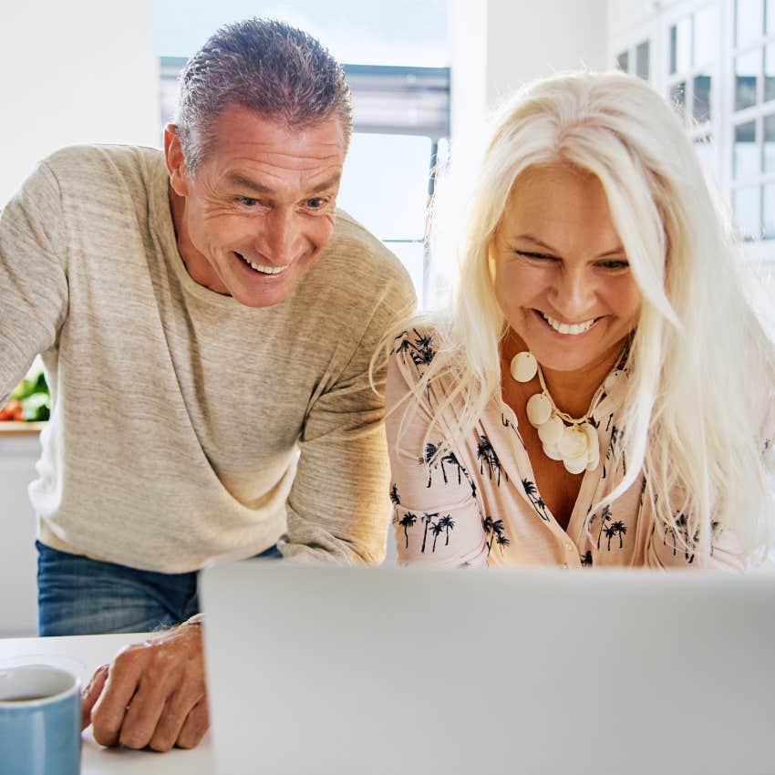 gen x couple posting on social media