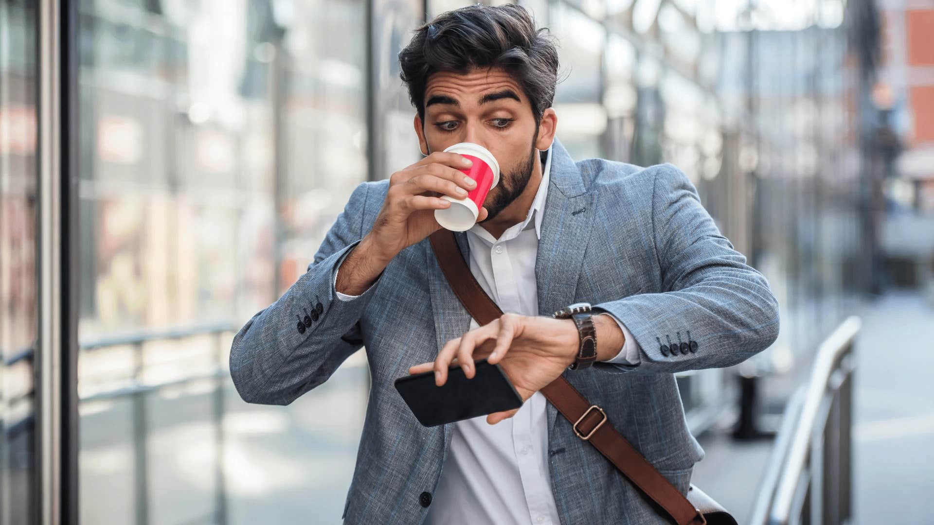 gen z employee running late for work