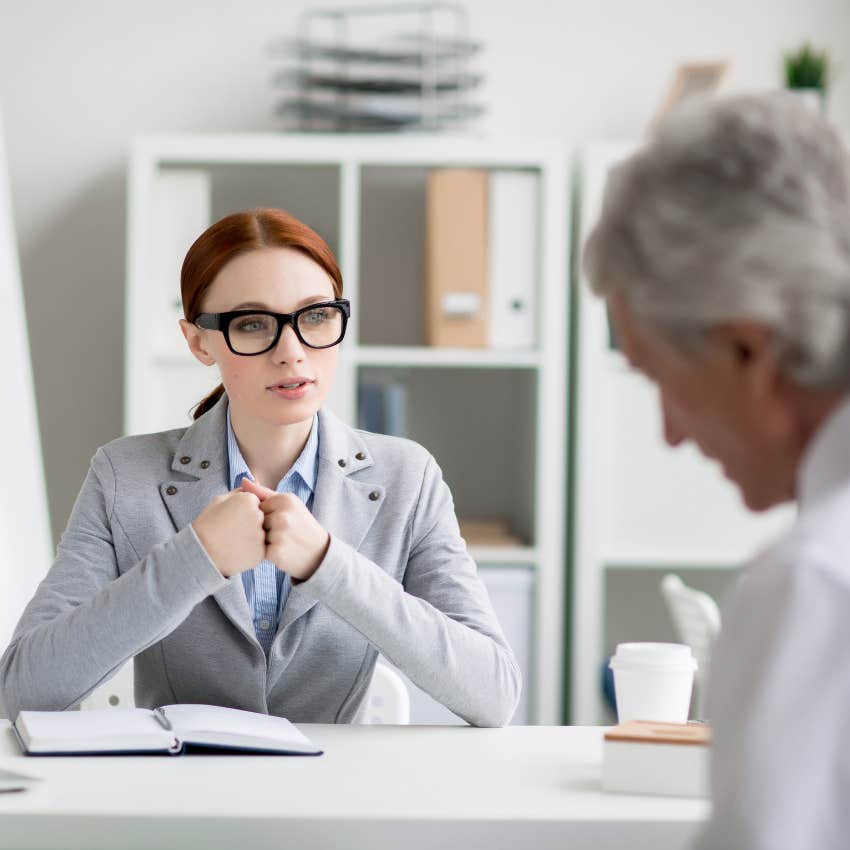 Gen Z woman standing up for herself with her boss