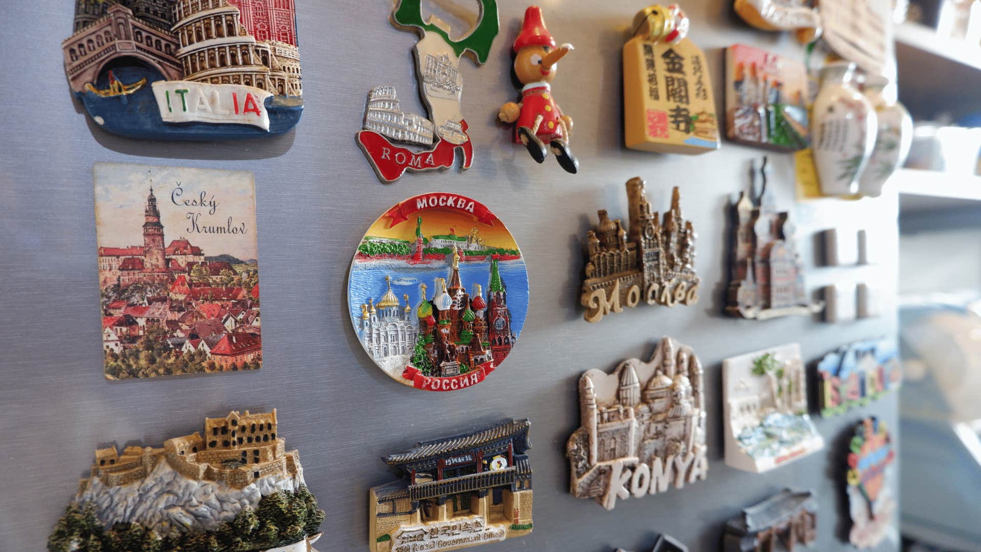 magnets on the fridge