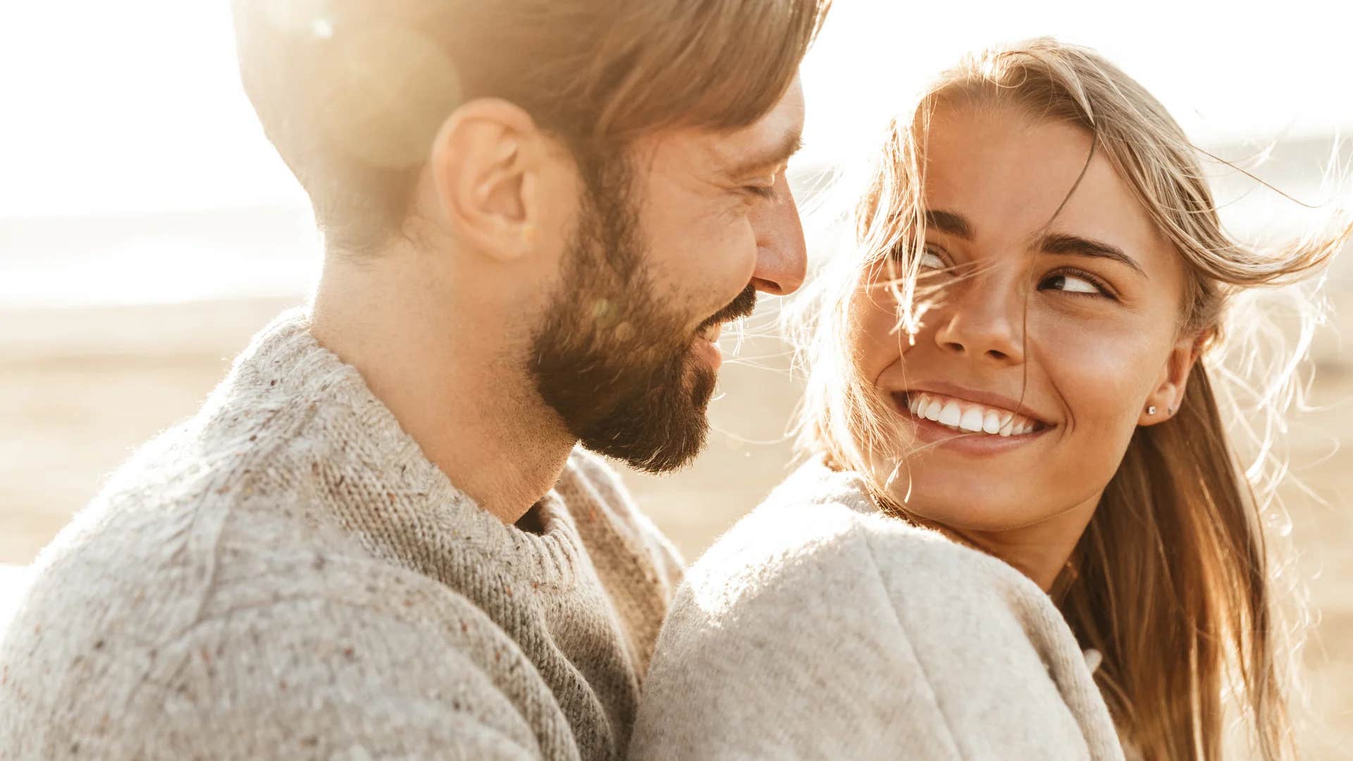 man who is head-over-heels for woman saying i was talking to my mom about you