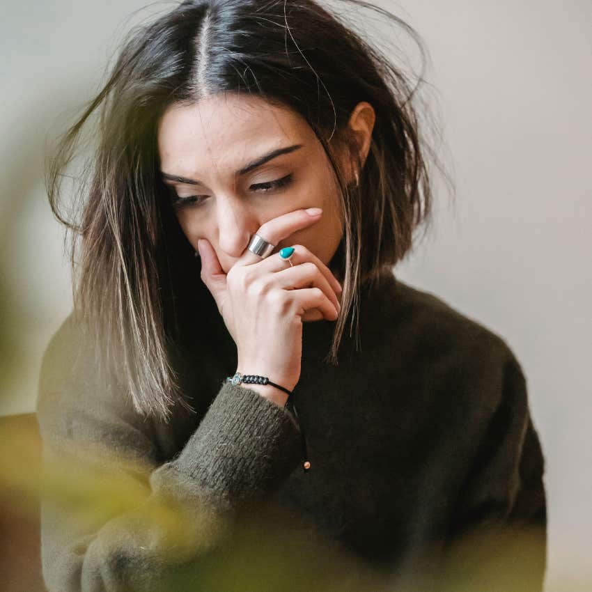 sad woman wishing others noticed her emotions