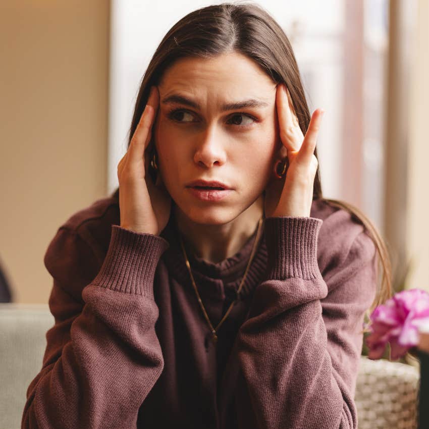 woman raised by narcissistic parents struggling to make a decision