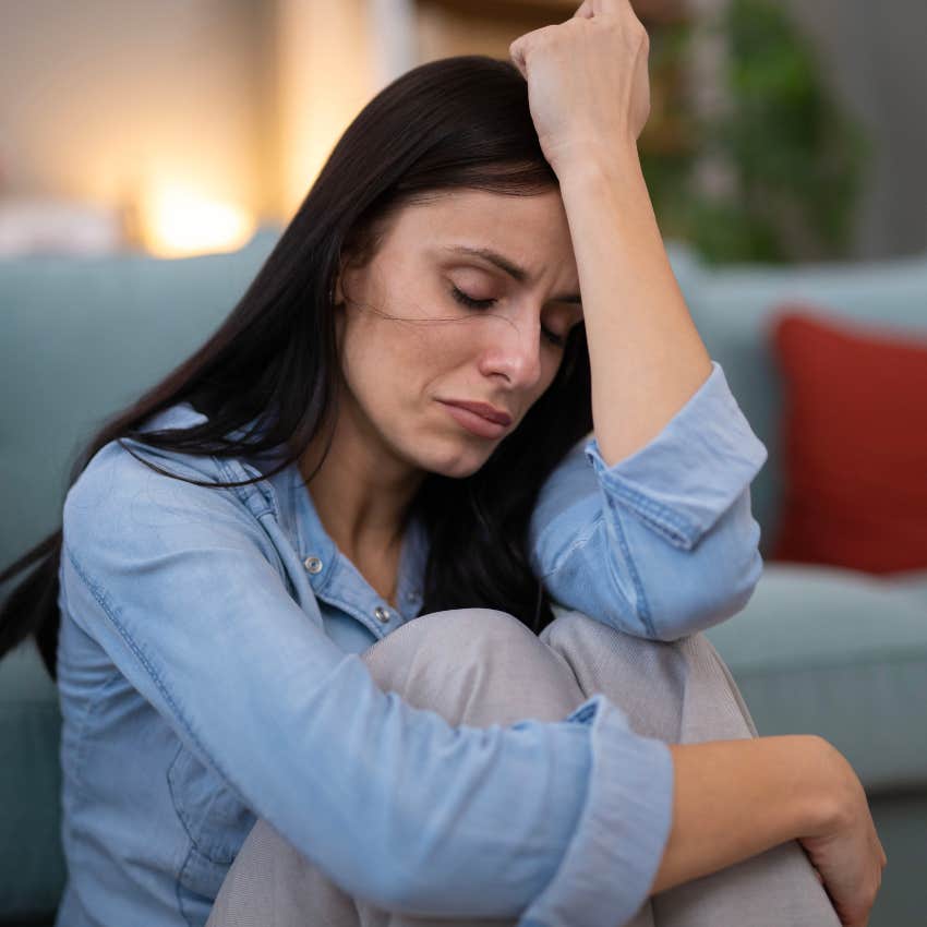 frustrated woman who was raised by parents who did everything doesn't bother trying when things are hard
