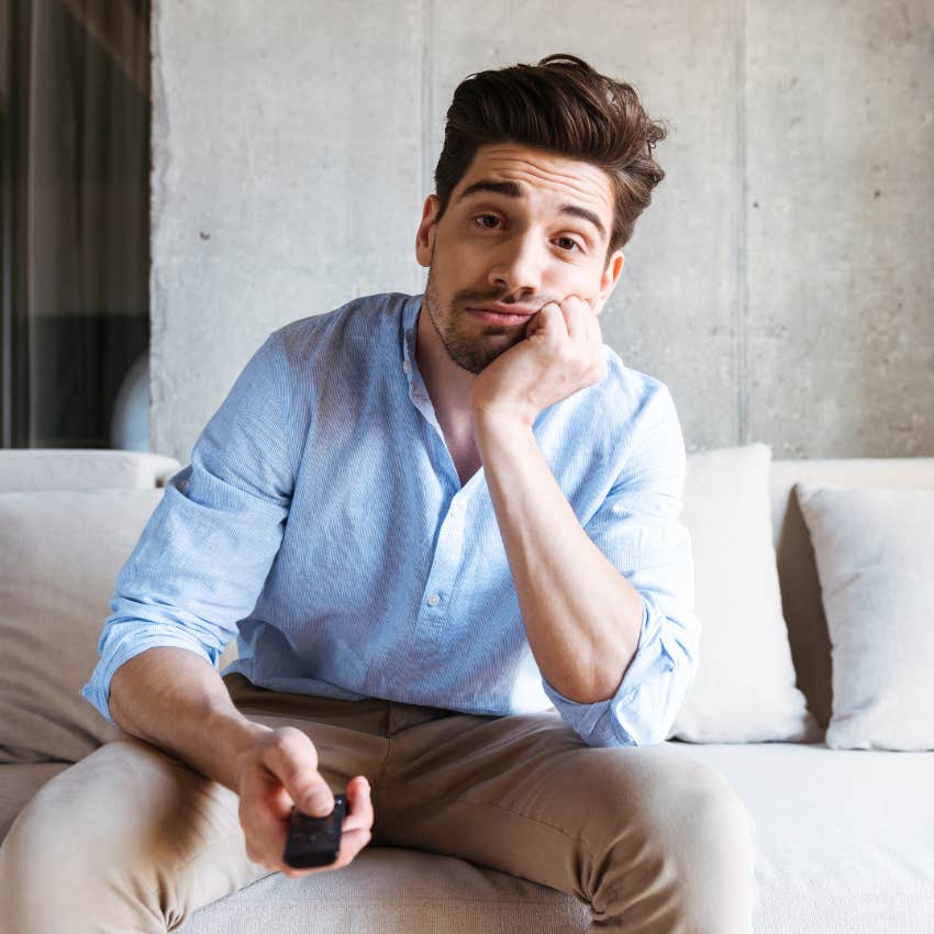 bored man who isn't curious because his parents never asked him questions as a kid