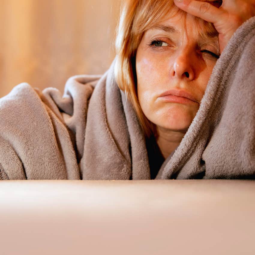 woman who has a hard time resting