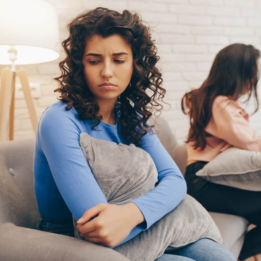 woman with childhood issues keeping her guard up not forming connections