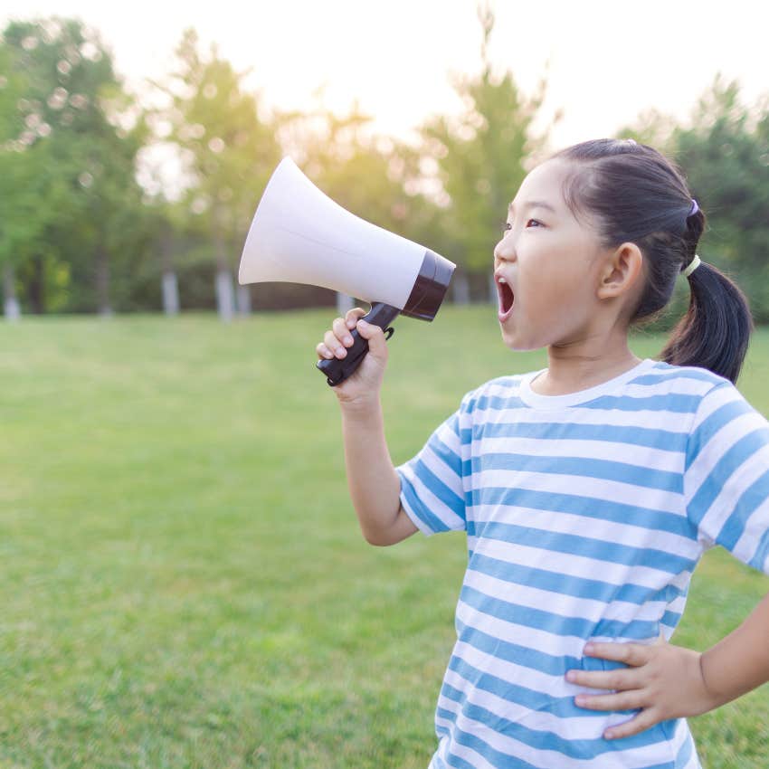 girls whose parents taught her to speak up for herself