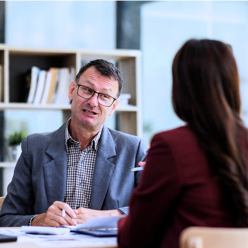 odd intelligent man using overly complicated language at work